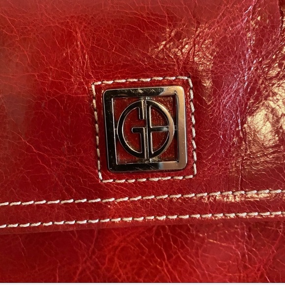 Giani Bernini red leather handbag with straps - Picture 4 of 5